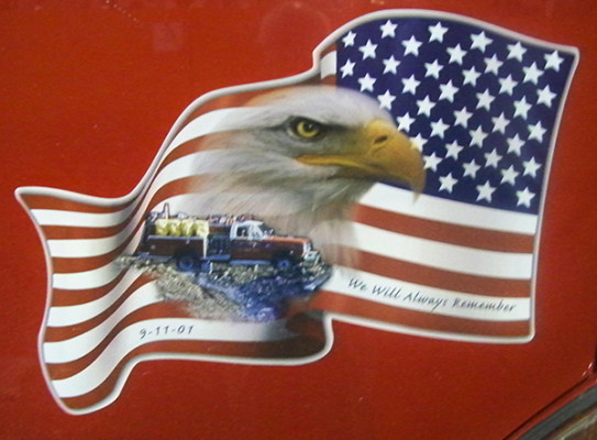 Pierce Contender pumper - fire engine - eagle emblem on cab