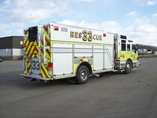 2009 Pierce Velocity - custom pumper fire engine - passenger rear