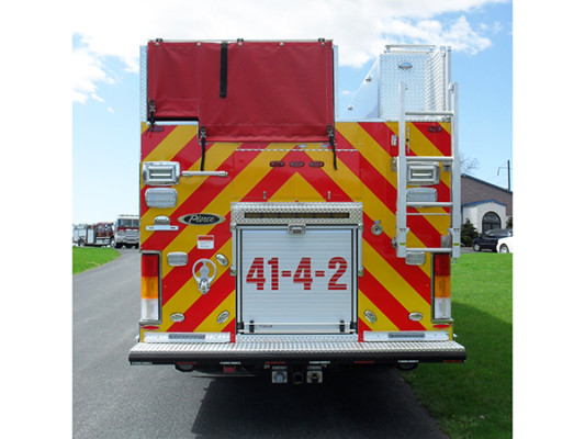 2010 Pierce Quantum PUC pumper - custom fire engine - rear