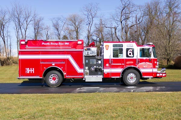 2017 Pierce Enforcer pumper - new fire engine sales in PA - passenger side