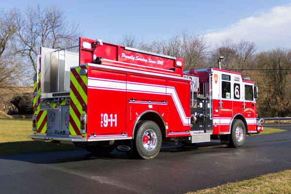 2017 Pierce Enforcer pumper - new fire engine sales in PA - passenger rear