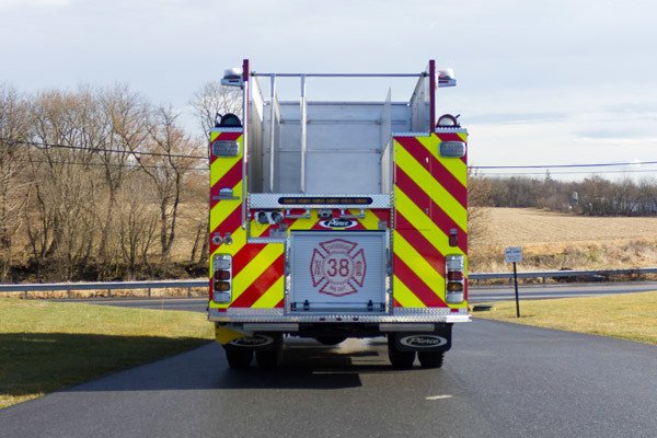 2017 Pierce Enforcer pumper - new fire engine sales in PA - rear