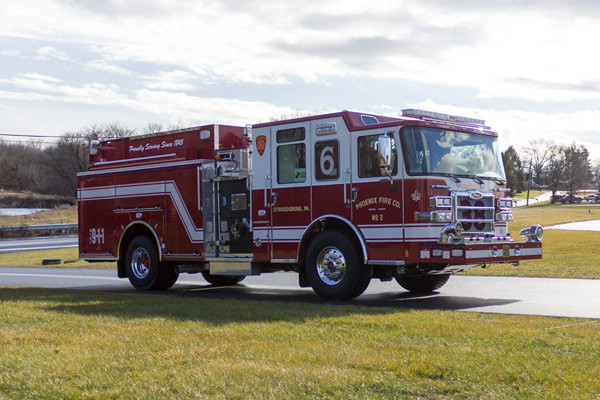 2017 Pierce Enforcer pumper - new fire engine sales in PA - passenger front