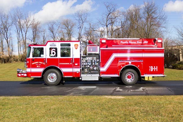 2017 Pierce Enforcer pumper - new fire engine sales in PA - driver side