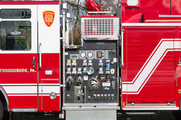 2017 Pierce Enforcer pumper - new fire engine sales in PA - pump control panel