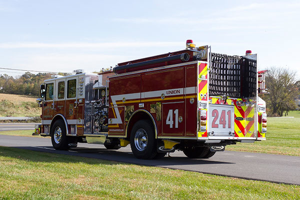 2016 Pierce Enforcer fire engine - new pumper sales - driver rear