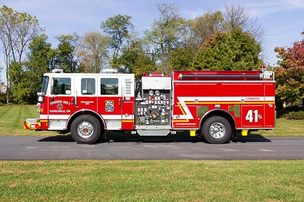 2016 Pierce Enforcer fire engine - new pumper sales - driver side