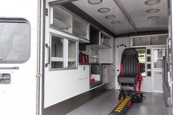 new ambulance sales in PA - Braun Express Type III - module interior driver side