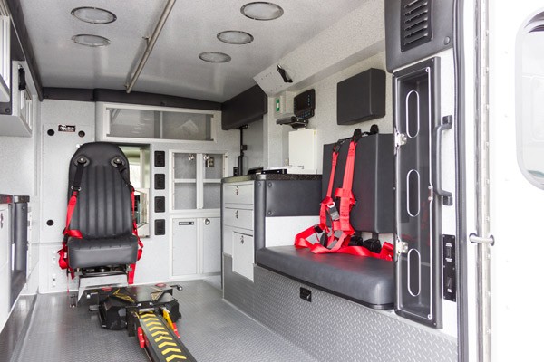 new ambulance sales in PA - Braun Express Type III - module interior passenger side