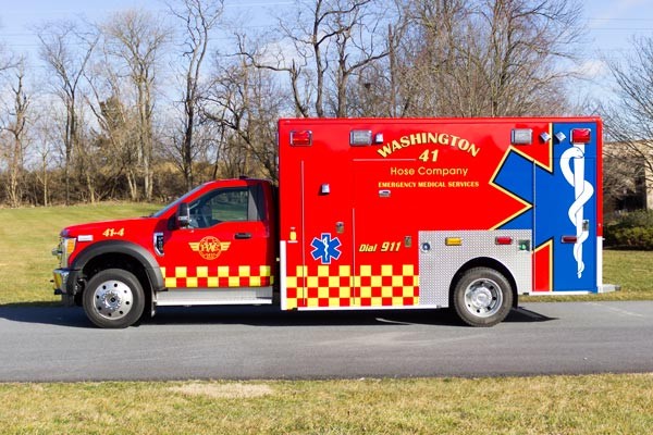 Glick Fire Equipment - Pennsylvania new type I ambulance sales - driver side