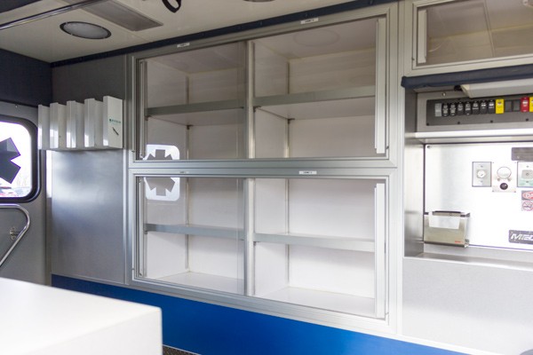 ambulance remount sales in PA - Glick Fire Equipment - module interior cabinets