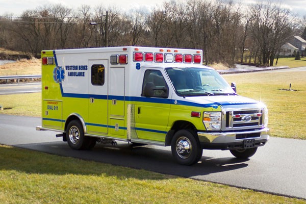 ambulance remount sales in PA - Glick Fire Equipment - passenger front