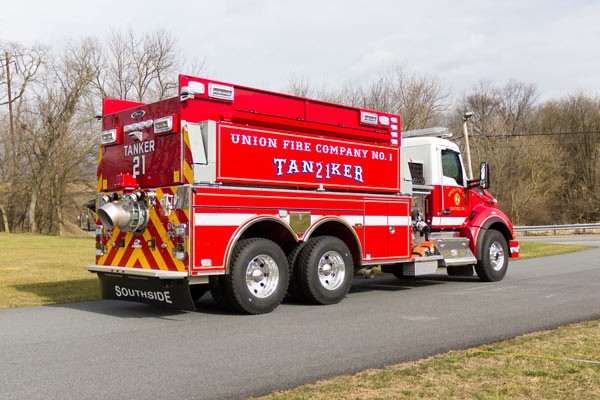 new 2016 Pierce commercial fire tanker sales in PA - Glick Fire Equipment - passenger rear