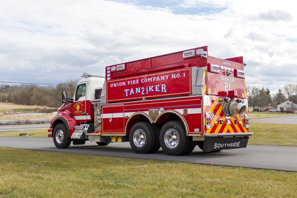 new 2016 Pierce commercial fire tanker sales in PA - Glick Fire Equipment - driver rear