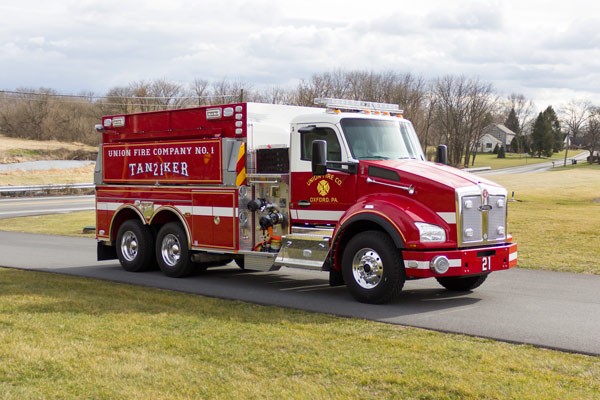 new 2016 Pierce commercial fire tanker sales in PA - Glick Fire Equipment - passenger front