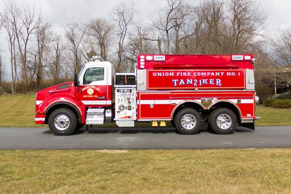 new 2016 Pierce commercial fire tanker sales in PA - Glick Fire Equipment - driver side