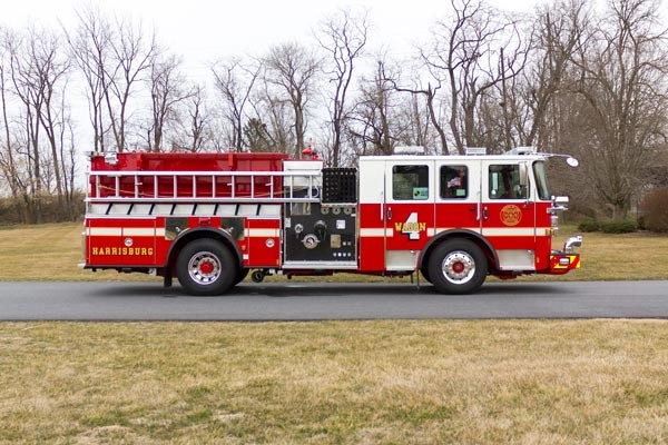 2017 Pierce fire engine pumper - emergency vehicle sales service in Pennsylvania - passenger side