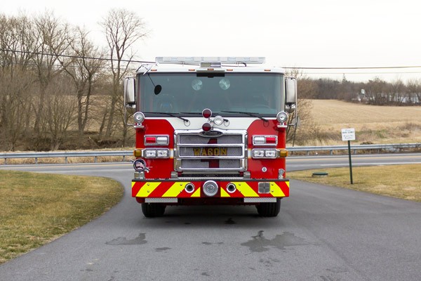 2017 Pierce fire engine pumper - emergency vehicle sales service in Pennsylvania - front