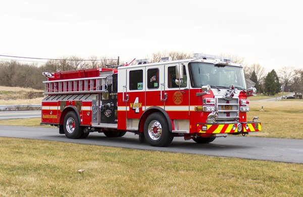 2017 Pierce fire engine pumper - emergency vehicle sales service in Pennsylvania - passenger front