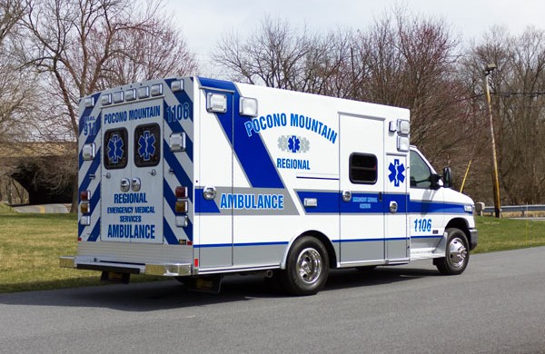 new 2017 Braun Type III ambulance sales in PA - passenger rear