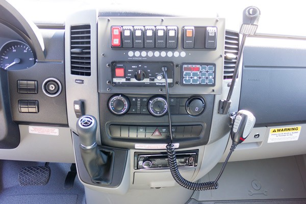 2017 Demers Mirage LT2E type II ambulance - light and siren controls detail