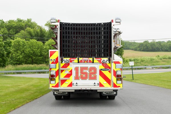 new fire engine sales in PA - 2017 Pierce enforcer pumper - rear