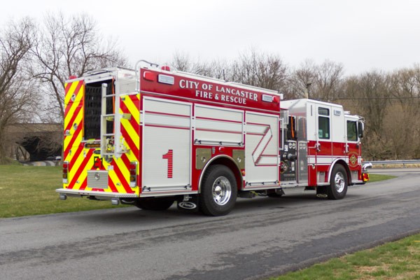 2017 Pierce Enforcer fire engine - passenger rear