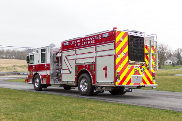 2017 Pierce Enforcer fire engine - driver rear