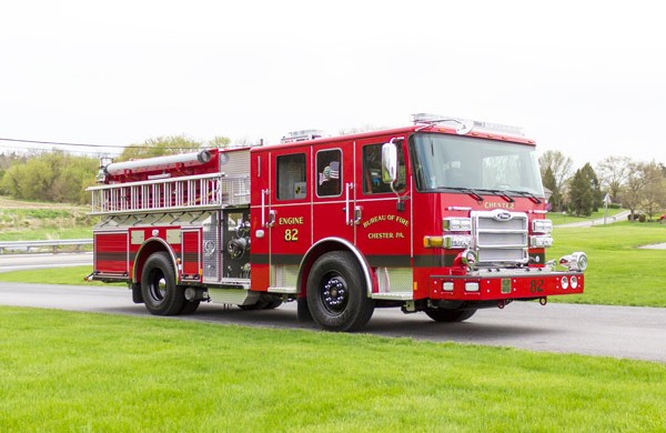 2017 Pierce Enforcer pumper - new fire engine - passenger front