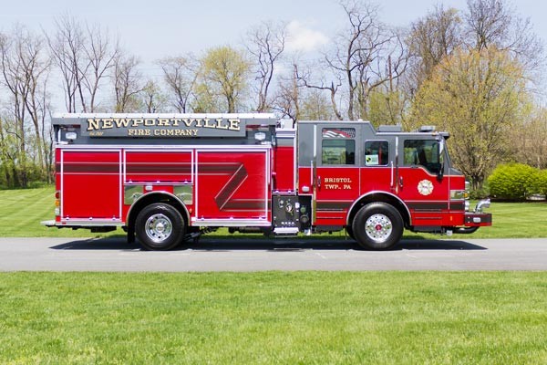 new 2017 Pierce Impel fire engine - pumper sales in PA - passenger side