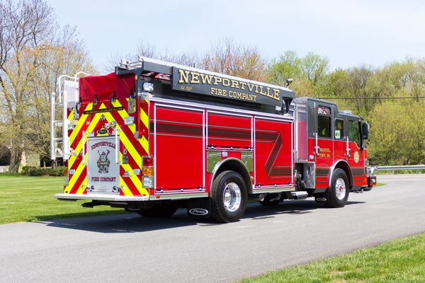 new 2017 Pierce Impel fire engine - pumper sales in PA - passenger rear