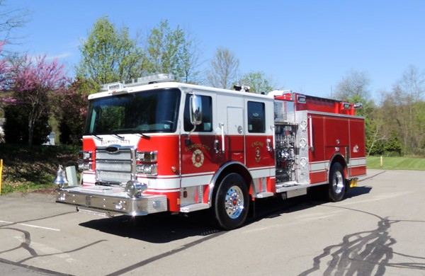 new 2017 Pierce Enforcer pumper - Pennsylvania new fire engine sales - driver front