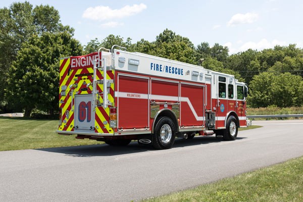 passenger rear view new 2017 Pierce Enforcer PUC pumper