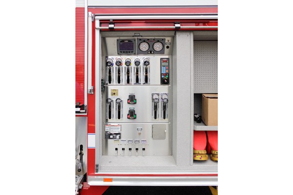 pump control panel view new 2017 Pierce Enforcer PUC pumper