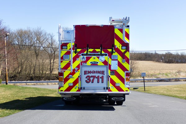 rear view 2017 Pierce PUC rescue pumper