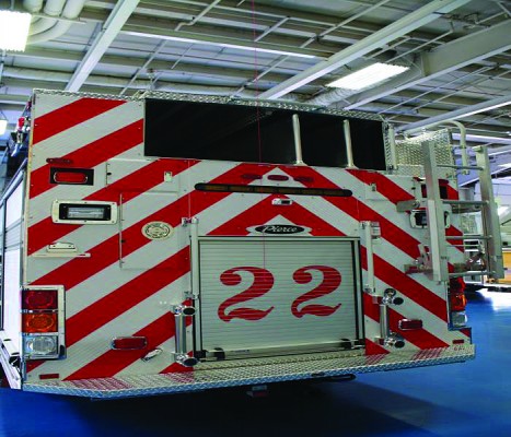 Pierce® Enforcer­™ PUC Rescue Pumper rear view