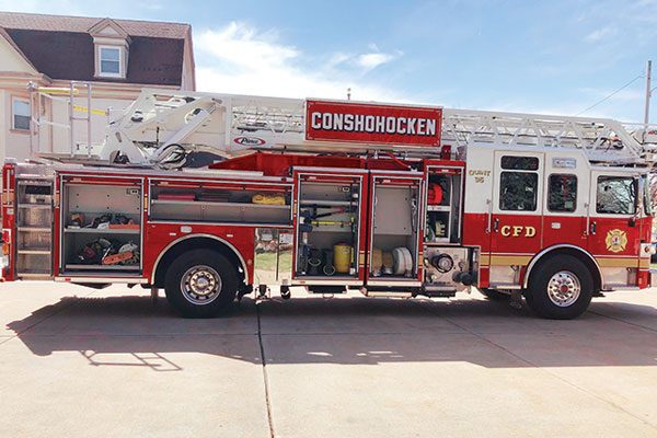 CONSHOHOCKEN FIRE CO. No 2 Pierce Enforcer PUC 107’ Ascendant Heavy-duty ladder