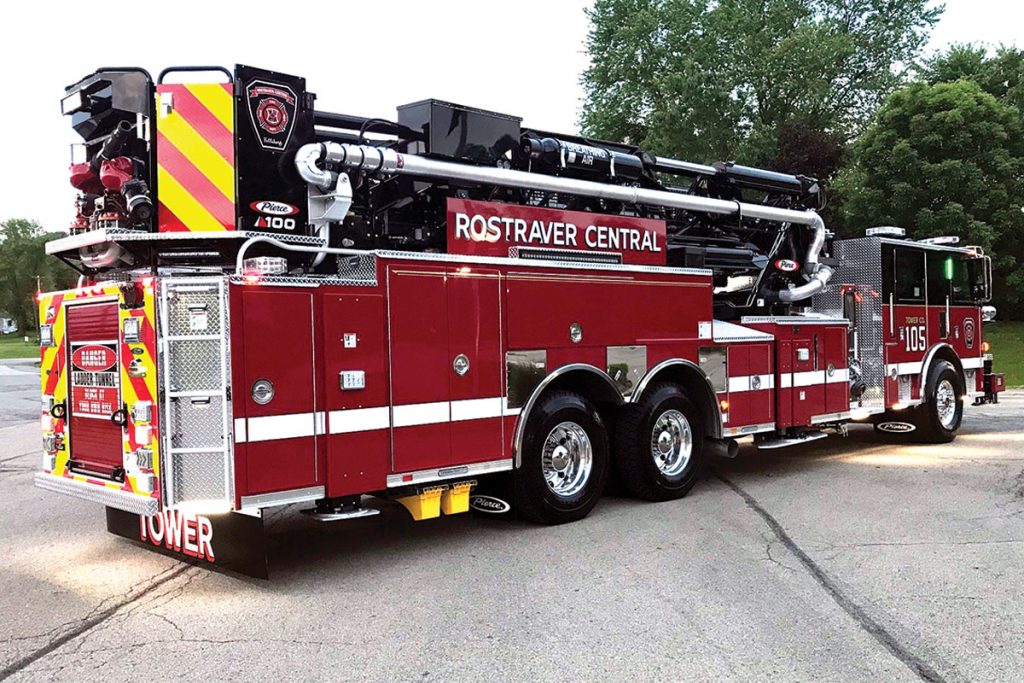 ROSTRAVER CENTRAL VFD - Pierce Arrow XT 100' Mid-Mount PAP Ascendant Tower