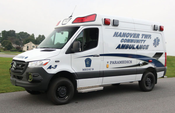 HANOVER TWP COMMUNITY AMBULANCE Demers Mirage LT2E AWD Sprinter Type II Ambulance