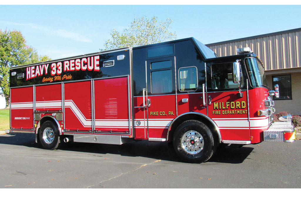 MILFORD FIRE DEPARTMENT Pierce Enforcer Heave-Duty Rescue Refurb