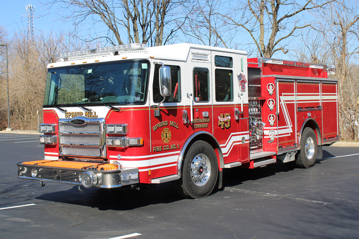 SPRING MILL FIRE Equipment Glick Pumper - Fire Company - COMPANY