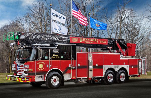 105' Heavy Duty REAR MOUNT STEEL AERIAL LADDER 