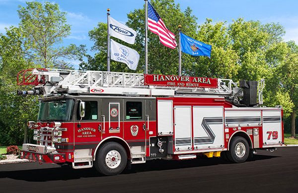 75' Heavy Duty Steel Aerial Ladder Truck